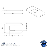 CHROME SHIFT PLATE COVER FOR PETERBILT TRUCKS - FITS OEM S22-6041M01-201 (BULK) #41787B Shift Cover Dark Slate Gray