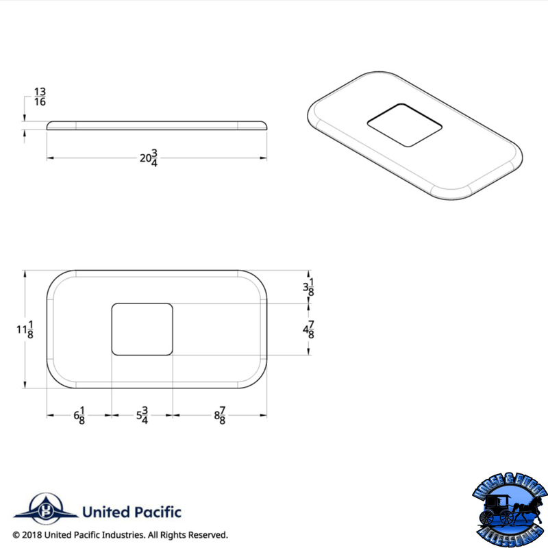 CHROME SHIFT PLATE COVER FOR PETERBILT TRUCKS - FITS OEM S22-6041M01-201 (BULK) #41787B Shift Cover Dark Slate Gray