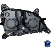 PROJECTION HEADLIGHT WITH LED POSITION LIGHT & SIGNAL FOR 2012-2021 PETERBILT 579 (Choose Color) (Choose Side) HEADLIGHT Chrome / Driver's Side,Chrome / Passenger's Side,Black / Driver's Side,Black / Passenger's Side Dark Slate Gray