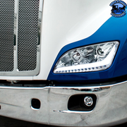 PROJECTION HEADLIGHT WITH LED POSITION LIGHT & SIGNAL FOR 2012-2021 PETERBILT 579 (Choose Color) (Choose Side) HEADLIGHT Chrome / Driver's Side,Chrome / Passenger's Side,Black / Driver's Side,Black / Passenger's Side Gray