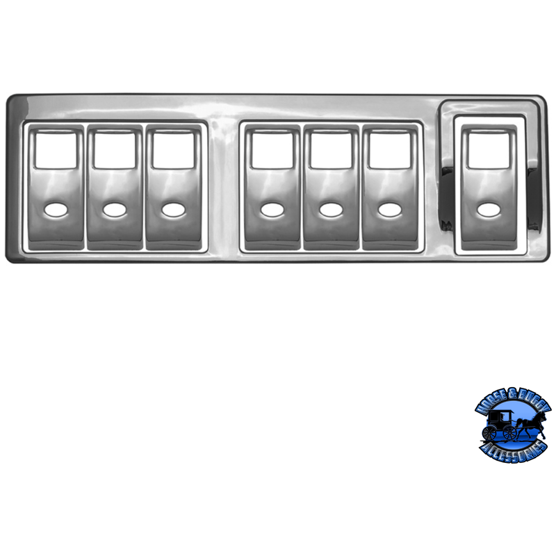 CHROME ROCKER SWITCH COVER FOR PETERBILT 579 (2013-2019) & 567 (2014-2018)- 2 OPENINGS (CARD OF 3) #41449 Switch Cover Gray