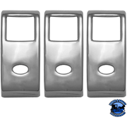 CHROME ROCKER SWITCH COVER FOR PETERBILT 579 (2013-2019) & 567 (2014-2018)- 2 OPENINGS (CARD OF 3) #41449 Switch Cover Slate Gray