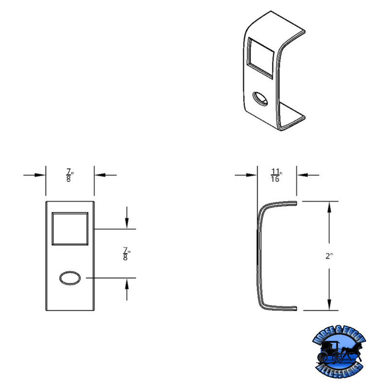 CHROME ROCKER SWITCH COVER FOR PETERBILT 579 (2013-2019) & 567 (2014-2018)- 2 OPENINGS (CARD OF 3) #41449 Switch Cover Dark Slate Gray