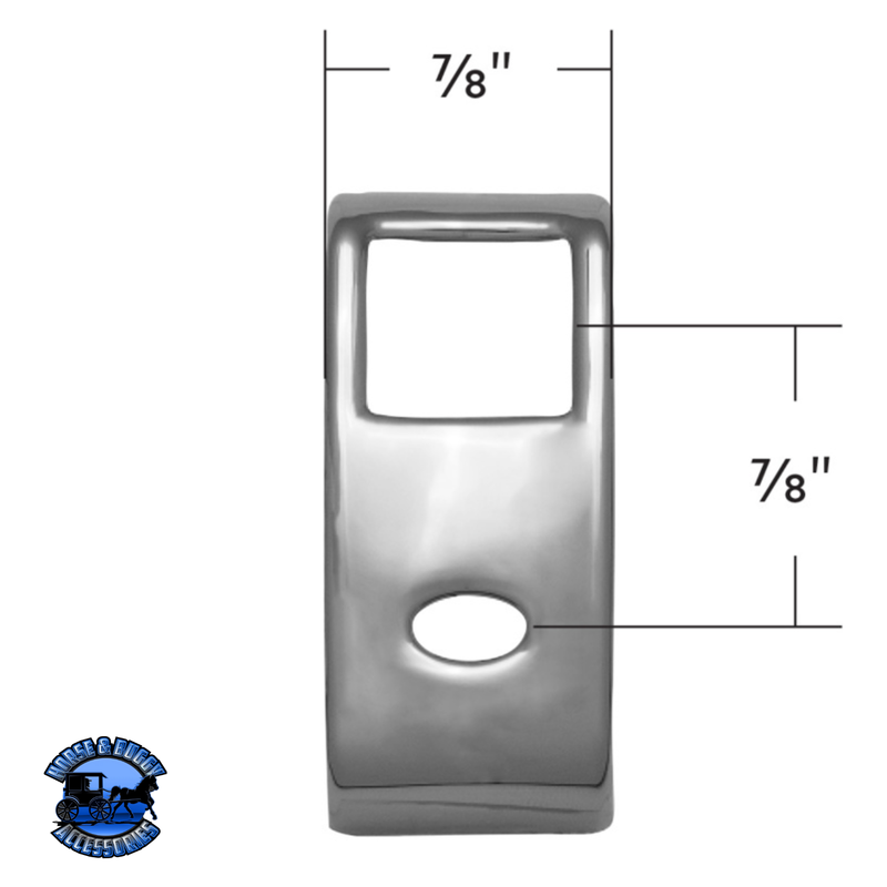 CHROME ROCKER SWITCH COVER FOR PETERBILT 579 (2013-2019) & 567 (2014-2018)- 2 OPENINGS (CARD OF 3) #41449 Switch Cover Slate Gray