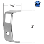 CHROME ROCKER SWITCH COVER FOR PETERBILT 579 (2013-2019) & 567 (2014-2018)- 2 OPENINGS (CARD OF 3) #41449 Switch Cover Dark Gray