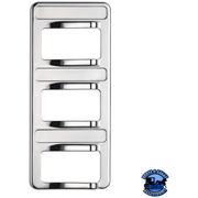 CHROME 3-ROCKER SWITCH COVER FOR PETERBILT 579 (2012-2019) & 567 (2014-2019)- 3 SWITCHES #41768 Switch Cover Light Gray