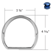 CHROME PLASTIC SPEED/TACHOMETER GAUGE BEZEL FOR PETERBILT 579 (2013-2021) & 587 (2010-2016) #41756 Speed/Tachometer Gauge Bezel Gray