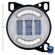 18 LED FOG LIGHT WITH LED LIGHT BAR FOR PETERBILT 579 (2012-2021), 587 (2010-2016) & KENWORTH T660 (2007-2017) (Choose Color) LED FOG LIGHT Chrome,Black Gray