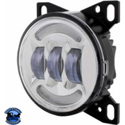 18 LED FOG LIGHT WITH LED LIGHT BAR FOR PETERBILT 579 (2012-2021), 587 (2010-2016) & KENWORTH T660 (2007-2017) (Choose Color) LED FOG LIGHT Chrome,Black Gray