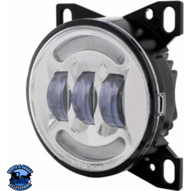 18 LED FOG LIGHT WITH LED LIGHT BAR FOR PETERBILT 579 (2012-2021), 587 (2010-2016) & KENWORTH T660 (2007-2017) (Choose Color) LED FOG LIGHT Chrome,Black Gray