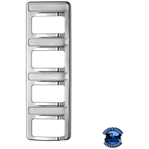 CHROME 4-ROCKER SWITCH COVER FOR PETERBILT 579 (2012-2019) & 567 (2014-2019)- 4 SWITCHES #41769 Switch Cover Light Gray