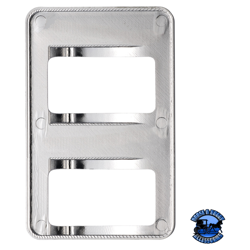 CHROME ROCKER SWITCH COVER FOR PETERBILT 579 (2012-2019) & 567 (2014-2019)- 2 SWITCHES #41767 Switch Cover Light Gray