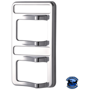 CHROME ROCKER SWITCH COVER FOR PETERBILT 579 (2012-2019) & 567 (2014-2019)- 2 SWITCHES #41767 Switch Cover Slate Gray
