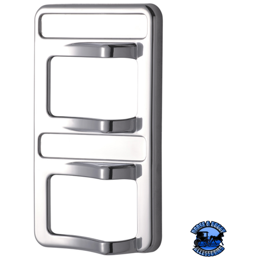 CHROME ROCKER SWITCH COVER FOR PETERBILT 579 (2012-2019) & 567 (2014-2019)- 2 SWITCHES #41767 Switch Cover Slate Gray