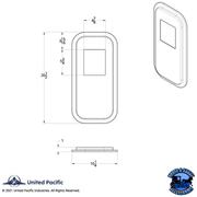 PETERBILT STAINLESS STEEL SHIFT PLATE COVER - SHORT HOOD #21730 Shift Cover Dark Slate Gray