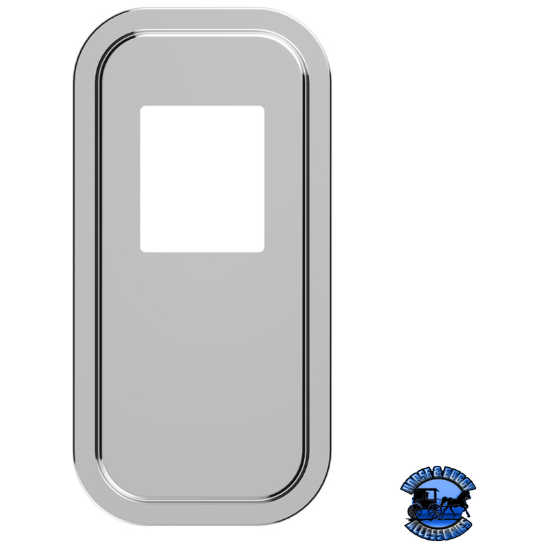 PETERBILT STAINLESS STEEL SHIFT PLATE COVER - SHORT HOOD #21730 Shift Cover Gray