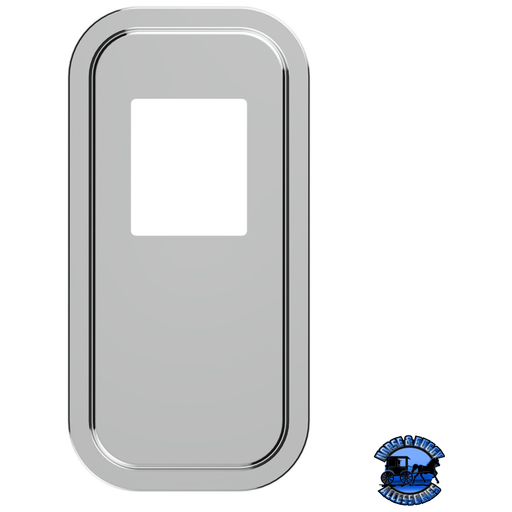 Gray PETERBILT STAINLESS STEEL SHIFT PLATE COVER - SHORT HOOD #21730 Shift Cover