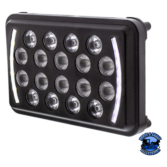 Dark Slate Gray ULTRALIT - 18 High Power LED Rectangular Light With LED Position Light Bar #36449 LED Rectangular Light