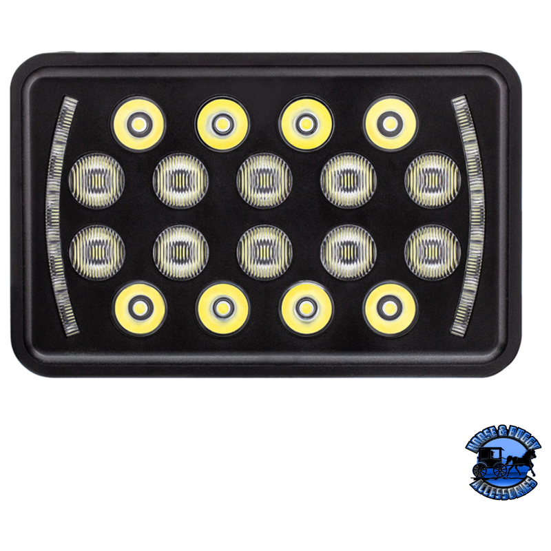 ULTRALIT - 18 High Power LED Rectangular Light With LED Position Light Bar #36449 LED Rectangular Light Dark Slate Gray