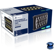 ULTRALIT - 18 High Power LED Rectangular Light With LED Position Light Bar #36449 LED Rectangular Light Midnight Blue