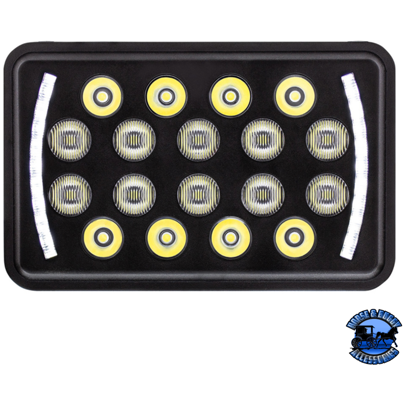 ULTRALIT - 18 High Power LED Rectangular Light With LED Position Light Bar #36449 LED Rectangular Light Dark Slate Gray