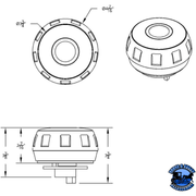 CHROME STEERING WHEEL HUB & HORN BUTTON KIT FOR PETERBILT (2006+) & KENWORTH (2003+) #88259 Steering Wheel Hub Black