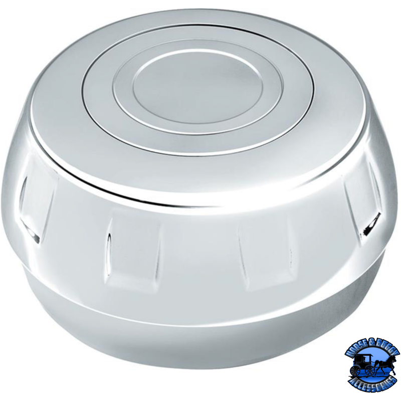 CHROME STEERING WHEEL HUB & HORN BUTTON KIT FOR PETERBILT (2006+) & KENWORTH (2003+) #88259 Steering Wheel Hub Light Gray