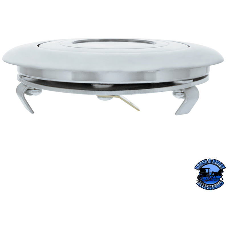 CHROME STEERING WHEEL HUB & HORN BUTTON KIT FOR PETERBILT (2006+) & KENWORTH (2003+) #88259 Steering Wheel Hub Light Gray