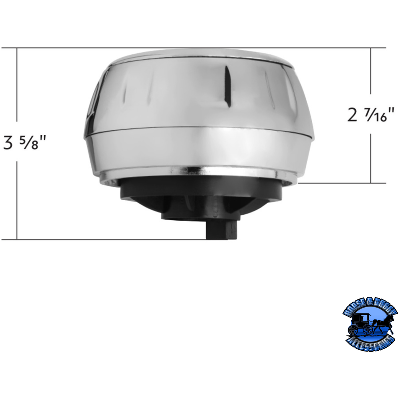 CHROME STEERING WHEEL HUB & HORN BUTTON KIT FOR PETERBILT (2006+) & KENWORTH (2003+) #88259 Steering Wheel Hub Gray