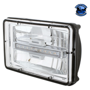 ULTRALIT - 4" X 6" RECTANGULAR LED HEADLIGHT WITH LED POSITION LIGHT (Choose Color) (Choose High or Low) LED Headlight Amber / Low,Amber / High,White / Low,White / High Light Gray