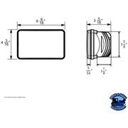 ULTRALIT - 4" X 6" RECTANGULAR LED HEADLIGHT WITH LED POSITION LIGHT (Choose Color) (Choose High or Low) LED Headlight Amber / Low,Amber / High,White / Low,White / High Black
