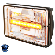 ULTRALIT - 4" X 6" RECTANGULAR LED HEADLIGHT WITH LED POSITION LIGHT (Choose Color) (Choose High or Low) LED Headlight Amber / Low,Amber / High,White / Low,White / High Dark Slate Gray