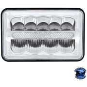 ULTRALIT - 9 HIGH POWER LED 4" X 6" RECTANGULAR LIGHT WITH WHITE POSITION LIGHT BAR #34125 High Power LED Light Gray