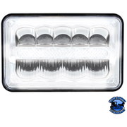 ULTRALIT - 9 HIGH POWER LED 4" X 6" RECTANGULAR LIGHT WITH WHITE POSITION LIGHT BAR #34125 High Power LED Dark Slate Gray