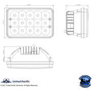 ULTRALIT - 15 HIGH POWER LED RECTANGULAR LIGHT #34124 High Power LED Light Gray