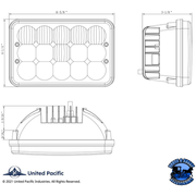 ULTRALIT - 15 HIGH POWER LED PROJECTOR RECTANGULAR LIGHT #34123 High Power LED Gray