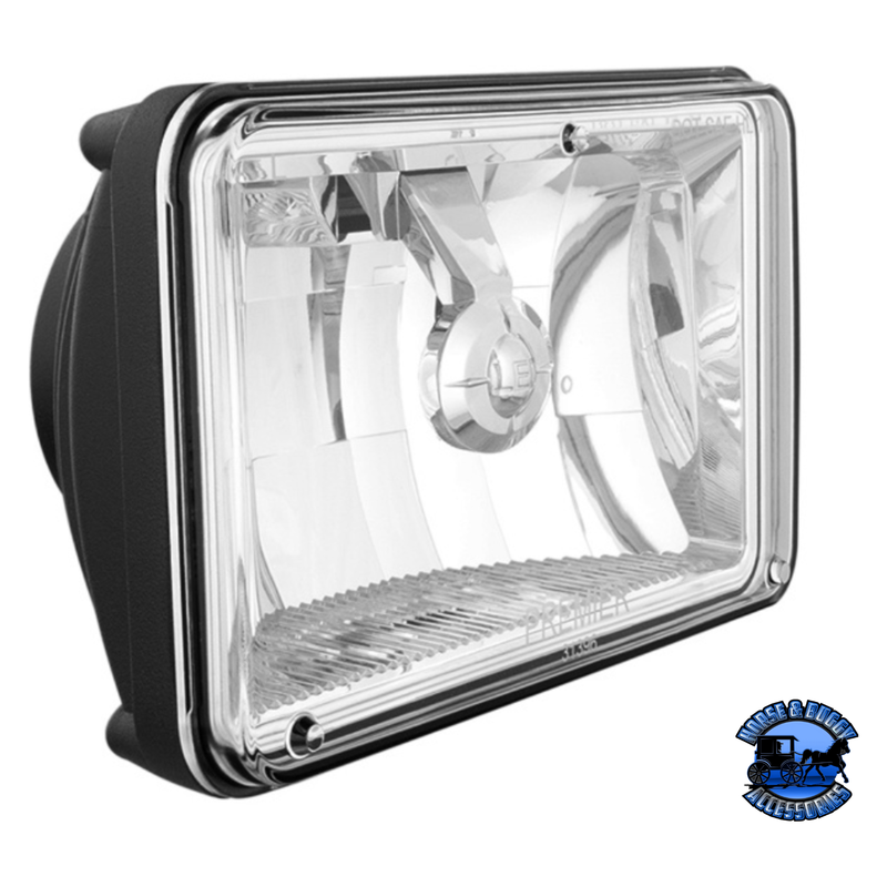 ULTRALIT - SINGLE HIGH POWER CREE LED 4" X 6" HEADLIGHT (Choose High or Low) LED Headlight Low,High Light Gray