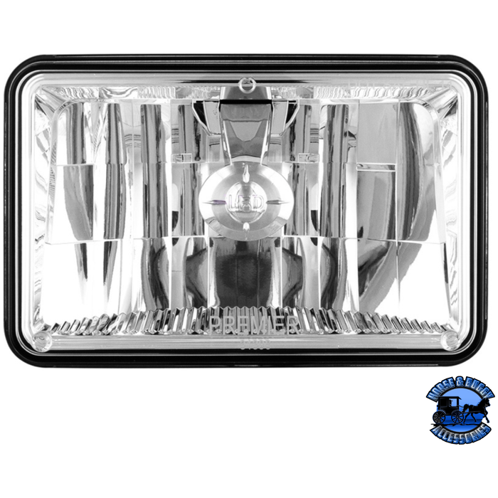 Gray ULTRALIT - SINGLE HIGH POWER CREE LED 4" X 6" HEADLIGHT (Choose High or Low) LED Headlight Low,High