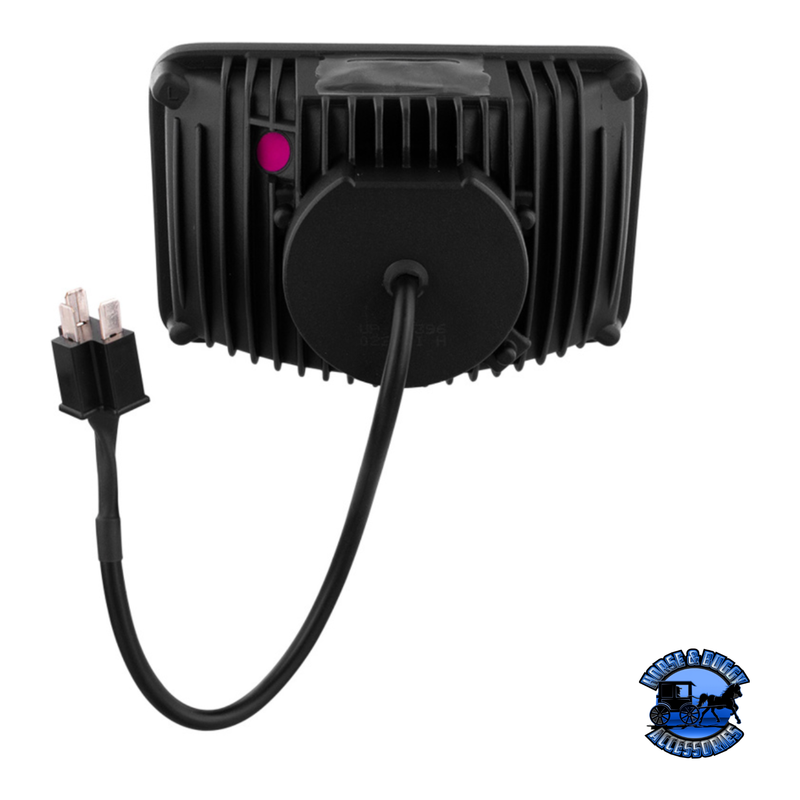 ULTRALIT - SINGLE HIGH POWER CREE LED 4" X 6" HEADLIGHT (Choose High or Low) LED Headlight Low,High Black