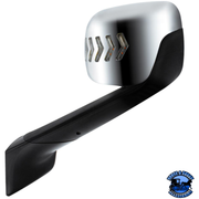 HOOD MIRROR ASSEMBLY W/LED LIGHTS ON MIRROR COVER & GLASS FOR 2018-2024 FREIGHTLINER CASCADIA (Choose Side) Hood Mirror Driver's Side,Passenger's Side Light Gray