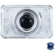 ULTRALIT - 4" X 6" CRYSTAL PROJECTION HEADLIGHT (Choose High or Low) HEADLIGHT Low,High Light Gray