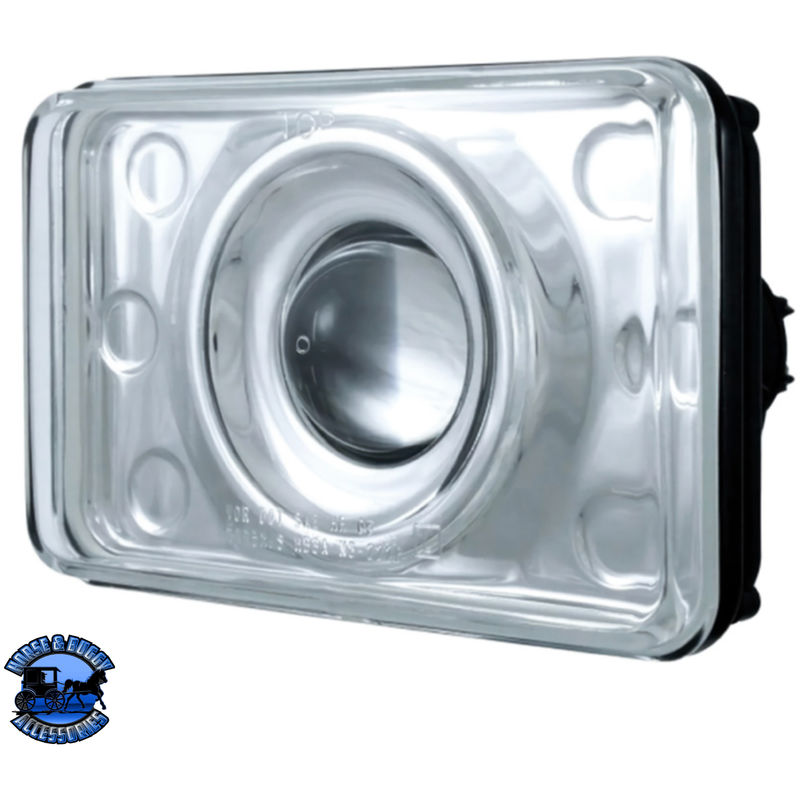 ULTRALIT - 4" X 6" CRYSTAL PROJECTION HEADLIGHT (Choose High or Low) HEADLIGHT Low,High Gray