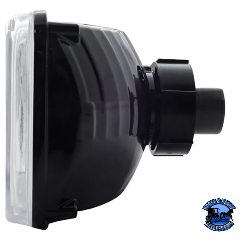 ULTRALIT - 4" X 6" CRYSTAL RECTANGULAR HEADLIGHT, GLASS LENS (Choose High or Low) HEADLIGHT High and Low,High Gray