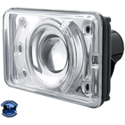 ULTRALIT - 4" X 6" CRYSTAL PROJECTION HEADLIGHT WITH 6 WHITE LED POSITION LIGHT (Choose High or Low) HEADLIGHT Low,High Gray