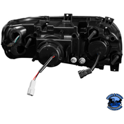 PROJECTION HEADLIGHT WITH LED TURN SIGNAL & LIGHT BAR FOR 2008-2024 PETERBILT 389 (Choose Color) (Choose Side) HEADLIGHT Chrome / Driver's Side,Chrome / Passenger's Side,Black / Driver's Side,Black / Passenger's Side Black