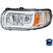 HIGH POWER LED HEADLIGHT WITH 16 LED TURN & 57 LED BAR FOR 2008-2023 PETERBILT 389 (Choose Color) (Choose Side) HEADLIGHT Chrome / Driver's Side,Chrome / Passenger's Side,Black / Driver's Side,Black / Passenger's Side Gray