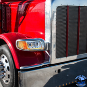 HIGH POWER LED HEADLIGHT WITH 16 LED TURN & 57 LED BAR FOR 2008-2023 PETERBILT 389 (Choose Color) (Choose Side) HEADLIGHT Chrome / Driver's Side,Chrome / Passenger's Side,Black / Driver's Side,Black / Passenger's Side Dark Slate Gray