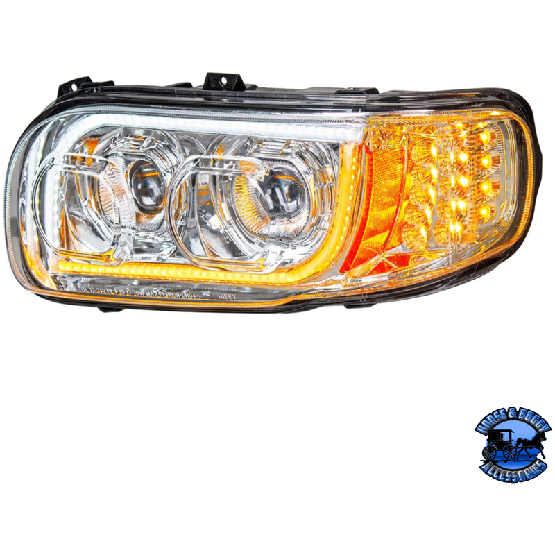 HIGH POWER LED HEADLIGHT WITH 16 LED TURN & 57 LED BAR FOR 2008