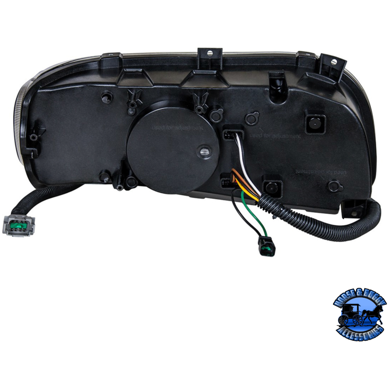 HIGH POWER LED HEADLIGHT WITH 16 LED TURN & 57 LED BAR FOR 2008-2023 PETERBILT 389 (Choose Color) (Choose Side) HEADLIGHT Chrome / Driver's Side,Chrome / Passenger's Side,Black / Driver's Side,Black / Passenger's Side Dark Slate Gray