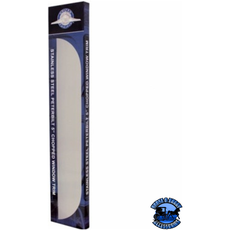 304 SS 5" CHOPPED STYLE WINDOW TRIMS FOR PETERBILT 389 (2008+), 388 (2008-2014), AND 386 (2006-2016) #29095 Window Trim Gray